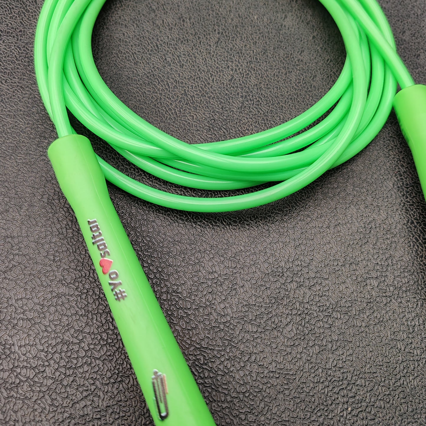 Cuerda para saltar de PVC - Verde Neón