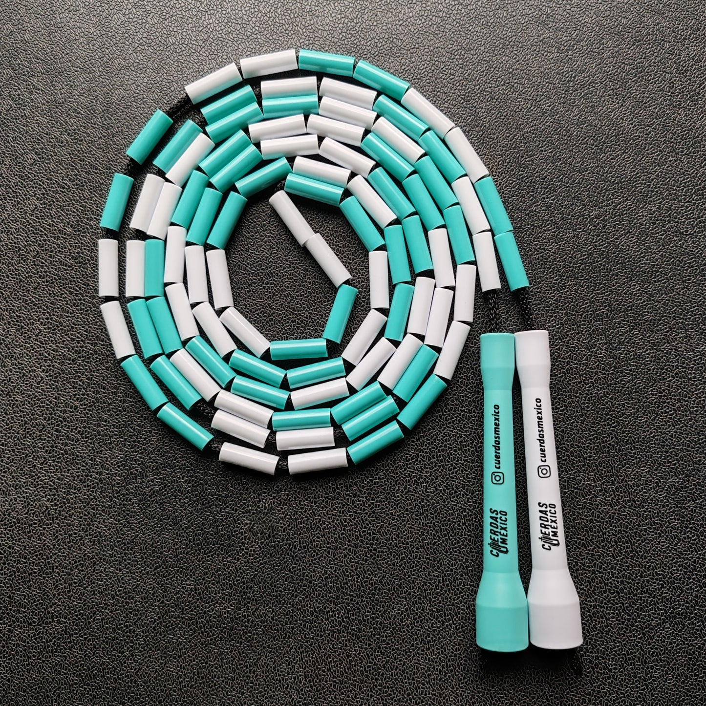 Cuerda para saltar Segmentada - Blanco con Turquesa (Multicolor)