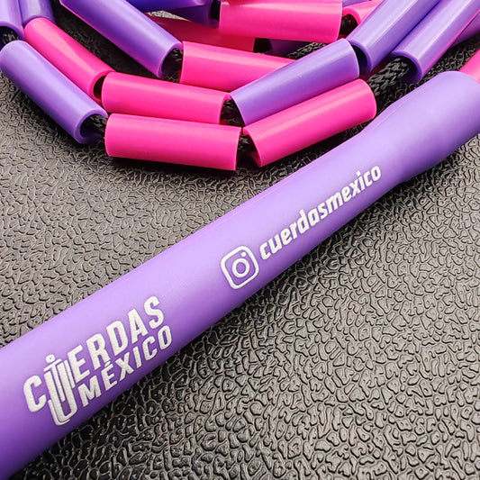 Cuerda para saltar Segmentada - Rosa con Morado (Multicolor)