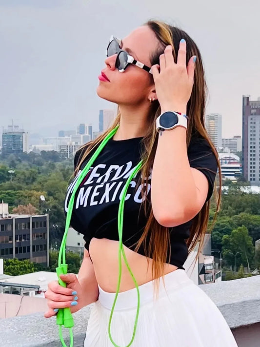 Cuerda para saltar de PVC - Verde Neón