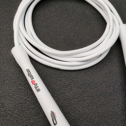 Cuerda para saltar de PVC - Blanca