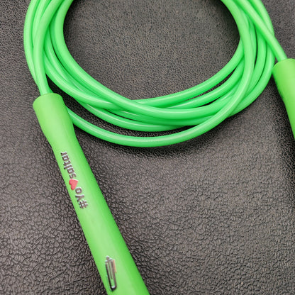 Cuerda para saltar de PVC - Verde Neón