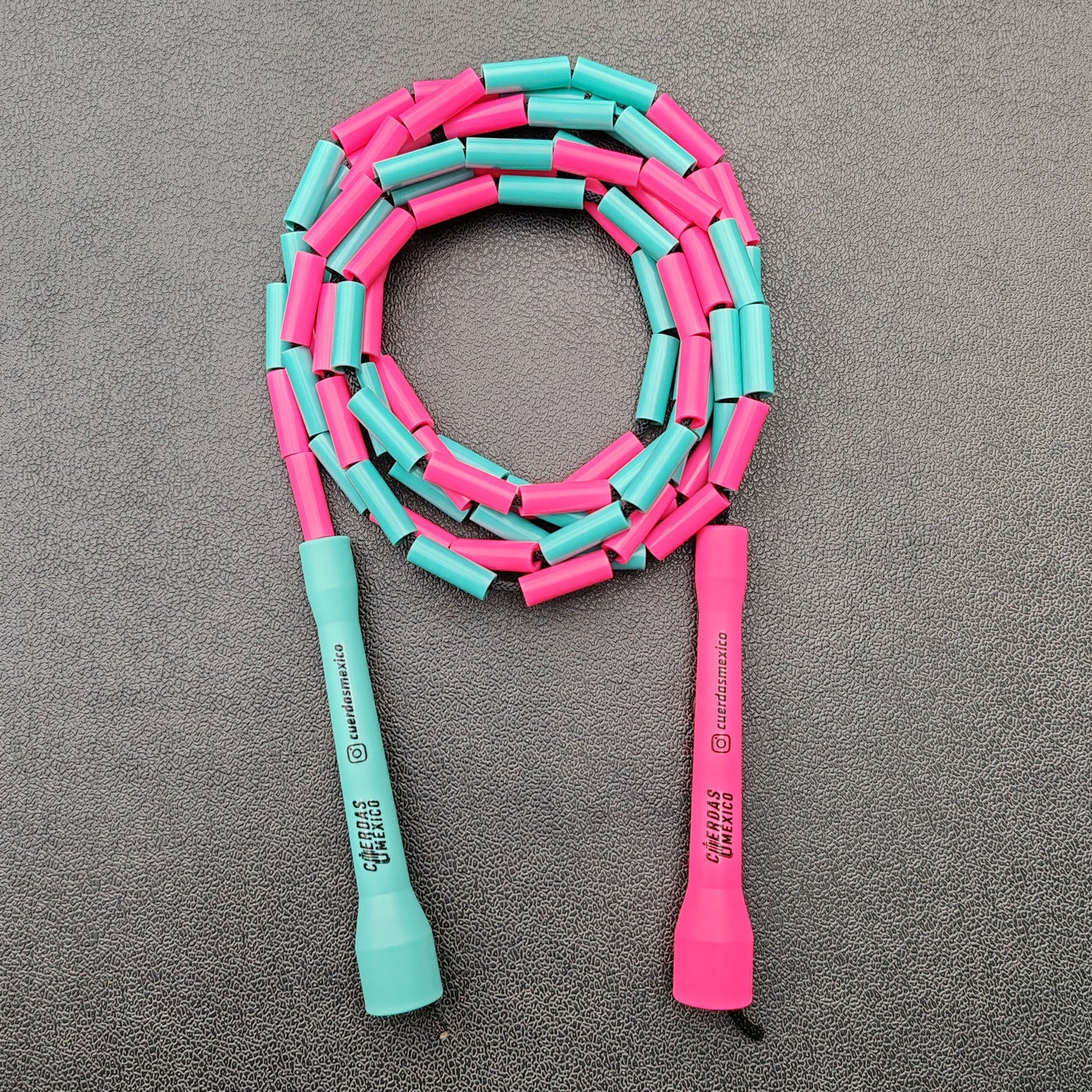Cuerda para saltar Segmentada - Rosa con Turquesa (Multicolor)
