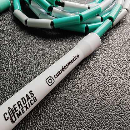 Cuerda para saltar Segmentada - Blanco con Turquesa (Multicolor)