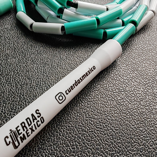 Cuerda para saltar Segmentada - Blanco con Turquesa (Multicolor)