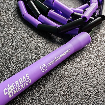 Cuerda para saltar Segmentada - Morado con Negro (Multicolor)
