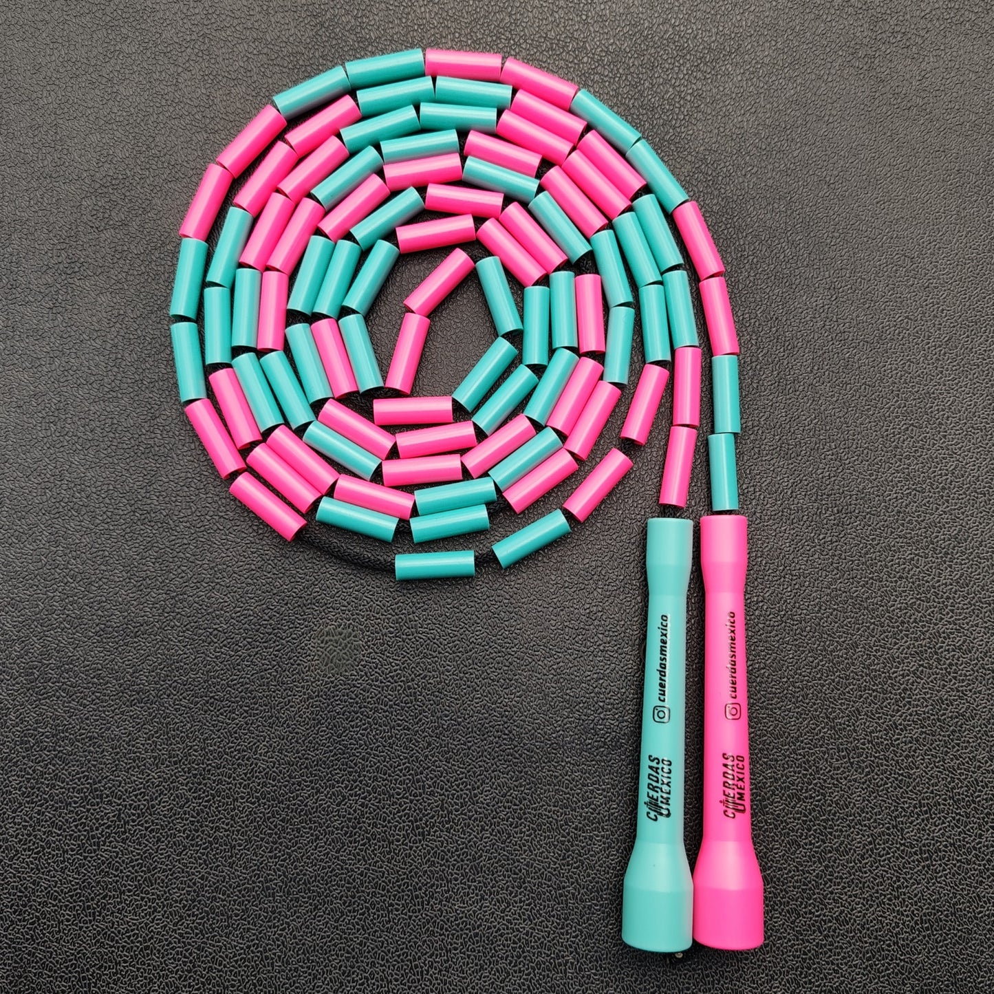 Cuerda para saltar Segmentada - Rosa con Turquesa (Multicolor)