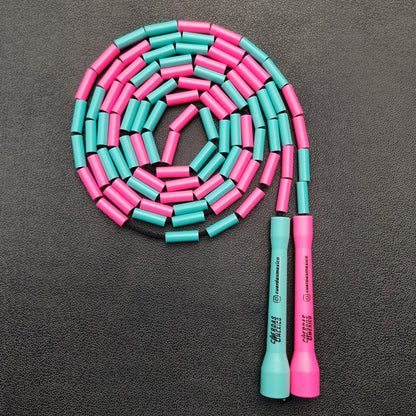 Cuerda para saltar Segmentada - Rosa con Turquesa (Multicolor)