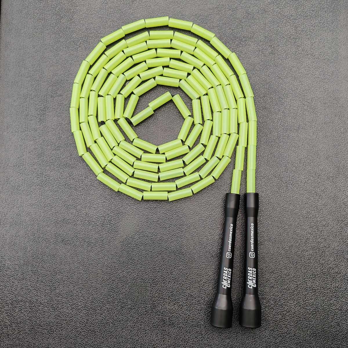 Cuerda para saltar Segmentada - Fosforescente Glow in the Dark (Verde Neón)